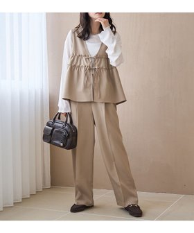 【コーエン/COEN】の【セットアイテム】リネンライク ビスチェセットアップ 人気、トレンドファッション・服の通販 founy(ファニー) ファッション Fashion レディースファッション Fashion for Women トップス・カットソー Cut & Sew Tops ビスチェ Bustiers & Corset Tops / Layered Bustier Style インナー Innerwear 春 Spring ギャザー Gathered, Ruffled スウェット / スエット Sweatshirt, Sweatwear スラックス Slacks, Dress Pants セットアップ Set-Up, Coordinated Outfit センター Center, Center Line バランス Balance, Style Balance ビスチェ Bustier, Corset Top フロント Front, Front Design ベスト Vest, Waistcoat ポケット Pocket, Pocket Detail リボン Ribbon, Bow おすすめ Recommended / Our Picks 2026年 2026 |ID:prp329100004862849