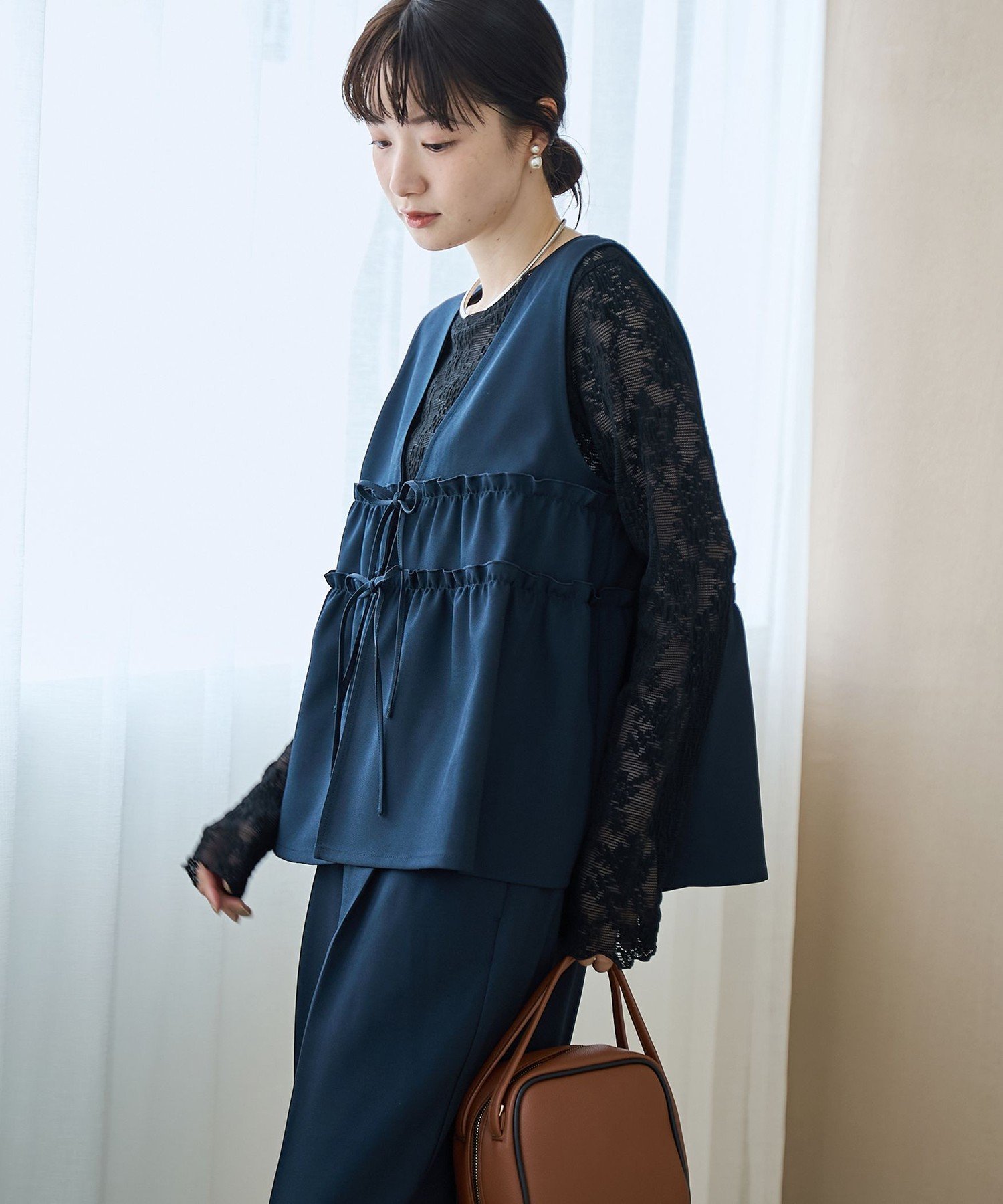 【コーエン/COEN】の【セットアイテム】リネンライク ビスチェセットアップ インテリア・キッズ・メンズ・レディースファッション・服の通販 founy(ファニー) ファッション Fashion レディースファッション Fashion for Women トップス・カットソー Cut & Sew Tops ビスチェ Bustiers & Corset Tops / Layered Bustier Style インナー Innerwear 春 Spring ギャザー Gathered, Ruffled スウェット / スエット Sweatshirt, Sweatwear スラックス Slacks, Dress Pants セットアップ Set-Up, Coordinated Outfit センター Center, Center Line バランス Balance, Style Balance ビスチェ Bustier, Corset Top フロント Front, Front Design ベスト Vest, Waistcoat ポケット Pocket, Pocket Detail リボン Ribbon, Bow おすすめ Recommended / Our Picks 2026年 2026 NAVY|ID: prp329100004862849 ipo3291000000036120589