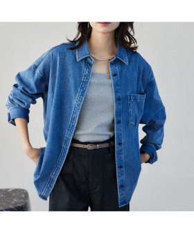 【バンヤードストーム/BARNYARDSTORM】のカットデニムシャツジャケット 人気、トレンドファッション・服の通販 founy(ファニー) ファッション Fashion レディースファッション Fashion for Women アウター Coat / Outerwear Collection レディースジャケット・軽アウター Jackets おすすめ Recommended / Our Picks インディゴ Indigo Denim インナー Innerwear カットソー Cut and Sewn Top ジャケット Jacket, Outerwear セットアップ Set-Up, Coordinated Outfit タートル Turtleneck, Turtle Collar デニム Denim, Jeans Material ヴィンテージ Vintage Style |ID:prp329100004862860
