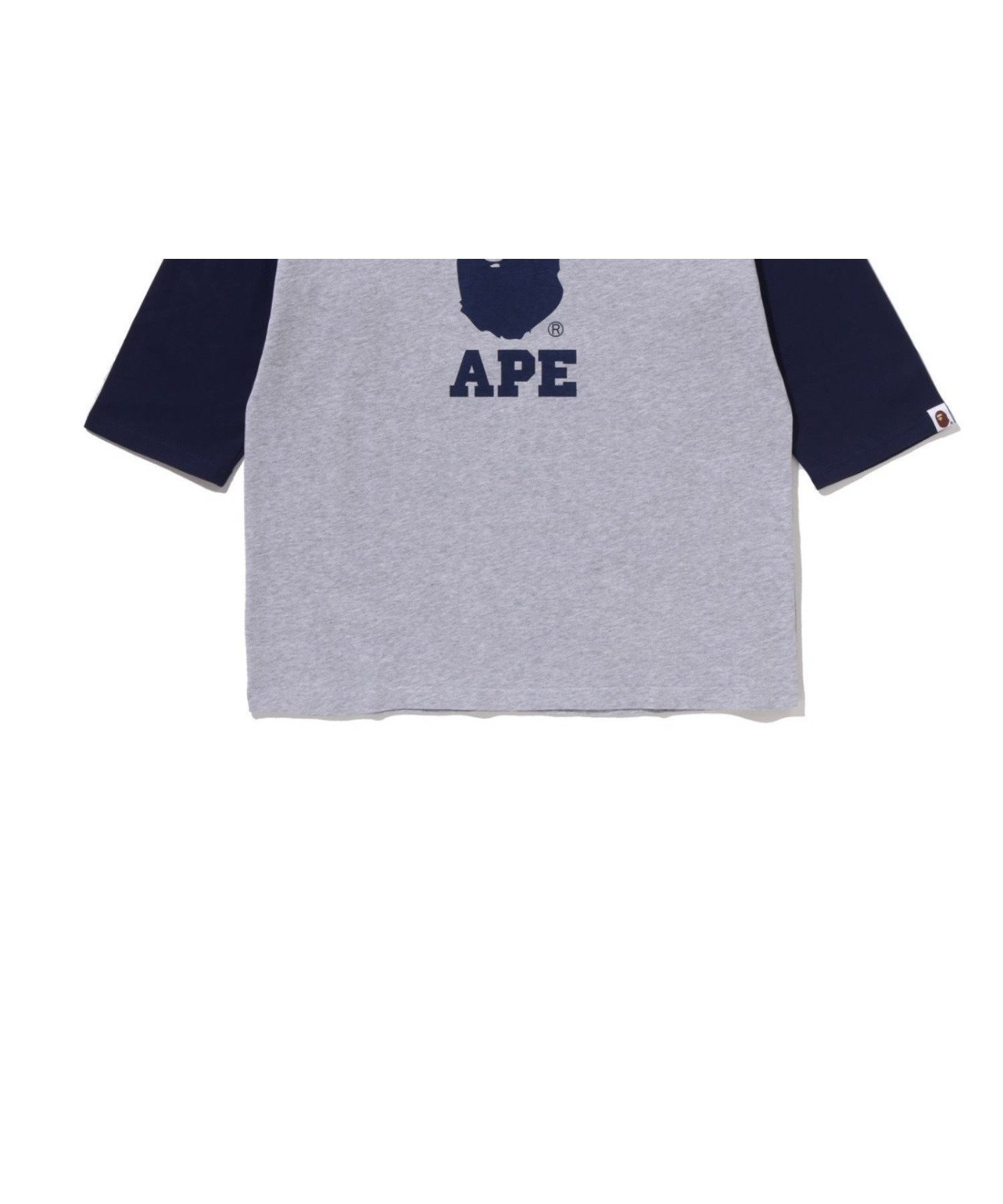 【ア ベイシング エイプ/A BATHING APE】のCOLLEGE RAGLAN REGULAR FIT LS TEE インテリア・キッズ・メンズ・レディースファッション・服の通販 founy(ファニー) ファッション Fashion レディースファッション Fashion for Women インナー Innerwear スリーブ Sleeve, Long Sleeve / Short Sleeve フロント Front, Front Design プリント Print, Printed Pattern GRAY|ID: prp329100004863326 ipo3291000000036156759