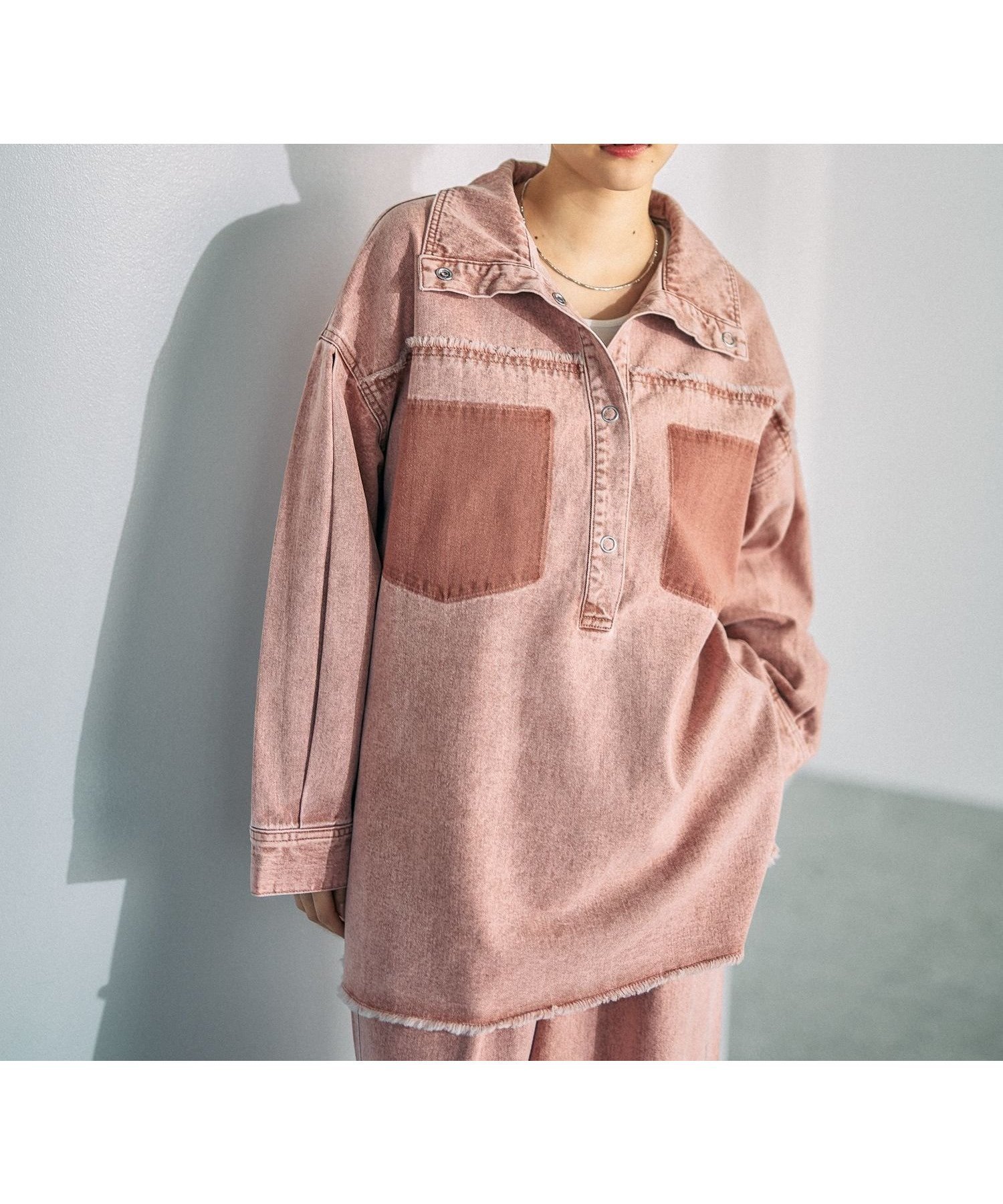 【レプシィム ローリーズファーム/LEPSIM LOWRYS FARM】のデニム襟付きプルオーバー 人気、トレンドファッション・服の通販 founy(ファニー) ファッション Fashion レディースファッション Fashion for Women トップス・カットソー Cut & Sew Tops カジュアルプルオーバー・ニットトップス Pullovers & Knit Tops / Casual Pullovers おすすめ Recommended / Our Picks ストライプ Stripe, Striped Pattern セットアップ Set-Up, Coordinated Outfit デニム Denim, Jeans Material ハイネック High Neck, Mock Neck ハーフ Half, Half-Length レース Lace, Lace Fabric other-1|ID: prp329100004863358 ipo3291000000036156884