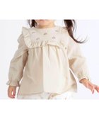 【ベベ オンライン ストア/BEBE ONLINE STORE / KIDS】のスクエアフリルお花刺しゅう長袖フレアブラウス(80~100cm) 人気、トレンドファッション・服の通販 founy(ファニー) ファッション Fashion キッズファッション Fashion for Kids 春 Spring ギャザー Gathered, Ruffled シンプル Simple, Minimal スクエア Square, Square Shape 長袖 Long Sleeve, Full Sleeve フリル Frill, Ruffle フレア Flare, Flared ブロード Broadcloth, Fine Cotton ベビー Baby, Babywear ベーシック Basic, Essential ワンポイント One Point, Statement Accent S/S・春夏 SS, Spring/Summer, Warm Season 夏 Summer 2026年 2026 thumbnail ベージュ|ID: prp329100004863506 ipo3291000000036157853