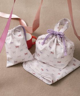 【パンパンテュテュ/panpantutu / KIDS】の通園ランチ3点セット(ランチクロス/ミニ巾着/ランチ巾着) 人気、トレンドファッション・服の通販 founy(ファニー) ファッション Fashion キッズファッション Fashion for Kids イエロー Yellow ヴィンテージ Vintage Style キャラクター Character, Licensed Characters 巾着 Drawstring Bag, Kinchaku スウィート Sweet, Cute Style プリント Print, Printed Pattern ラベンダー Lavender リボン Ribbon, Bow ループ Loop, Loop Knit エレガント 上品 Elegant 入学式 Entrance Ceremony |ID:prp329100004863541