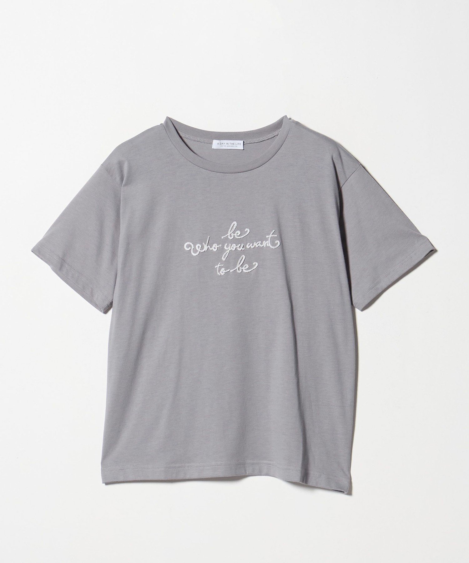 【ユナイテッドアローズ/UNITED ARROWS】のブラッシュ エンブロイダリー Tシャツ A DAY IN THE LIFE インテリア・キッズ・メンズ・レディースファッション・服の通販 founy(ファニー) ファッション Fashion レディースファッション Fashion for Women トップス・カットソー Cut & Sew Tops シャツ・ブラウス・オフィスカジュアル Elegant Blouses & Button-Ups ロングTシャツ・Tシャツ Longline T-Shirts & Tees エンブロイダリー Embroidery Design シンプル Simple, Minimal スラックス Slacks, Dress Pants デニム Denim, Jeans Material プリーツ Pleats, Pleated アウトレット Outlet / Clearance LT.GRAY|ID: prp329100004863560 ipo3291000000036159794