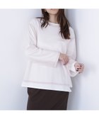 【ナチュラル ビューティー ベーシック/NATURAL BEAUTY BASIC】のシアーレイヤードカットソー 人気、トレンドファッション・服の通販 founy(ファニー) ファッション Fashion レディースファッション Fashion for Women トップス・カットソー Cut & Sew Tops カットソー・ベーシックTシャツ Cut-and-Sewn Tops / Stretch Tees & Basics カットソー Cut and Sewn Top シアー Sheer, See-Through シンプル Simple, Minimal スリット Slit, Slit Detail トレンド Trend, Trending Now 定番 Standard, Basic Item thumbnail ライトベージュ×オフ2|ID: prp329100004863566 ipo3291000000036160176