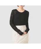 【ビームス ウイメン/BEAMS】のジャカード レース クルーネック Tシャツ 人気、トレンドファッション・服の通販 founy(ファニー) ファッション Fashion レディースファッション Fashion for Women トップス・カットソー Cut & Sew Tops シャツ・ブラウス・オフィスカジュアル Elegant Blouses & Button-Ups ロングTシャツ・Tシャツ Longline T-Shirts & Tees インナー Innerwear キャミソール Camisole, Spaghetti Strap Top シアー Sheer, See-Through ジャカード/ジャガード Jacquard, Woven Pattern スマート Smart, Elegant トレンド Trend, Trending Now フィット Fit, Slim Fit ベスト Vest, Waistcoat レース Lace, Lace Fabric おすすめ Recommended / Our Picks エレガント 上品 Elegant thumbnail BLACK|ID: prp329100004863568 ipo3291000000036160275