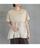 【アパートバイローリーズ/apart by lowrys】のペプラムTシャツ 人気、トレンドファッション・服の通販 founy(ファニー) ファッション Fashion レディースファッション Fashion for Women トップス・カットソー Cut & Sew Tops シャツ・ブラウス・オフィスカジュアル Elegant Blouses & Button-Ups ロングTシャツ・Tシャツ Longline T-Shirts & Tees カットソー Cut and Sewn Top スラックス Slacks, Dress Pants タイトスカート Pencil Skirt, Tight Skirt デニム Denim, Jeans Material ペプラム Peplum, Flared Hem ビジネス 仕事 通勤 Business / Work / Commuting 切替 Switching, Contrast Panel thumbnail ベージュ52|ID: prp329100004863578 ipo3291000000036161294