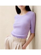 【バナナリパブリック ファクトリーストア/BANANA REPUBLIC FACTORY STORE】のBANANA REPUBLIC FACTORY STORE リブエルボースリーブTシャツ 人気、トレンドファッション・服の通販 founy(ファニー) ファッション Fashion レディースファッション Fashion for Women トップス・カットソー Cut & Sew Tops シャツ・ブラウス・オフィスカジュアル Elegant Blouses & Button-Ups ロングTシャツ・Tシャツ Longline T-Shirts & Tees インナー Innerwear ジャケット Jacket, Outerwear デコルテ Décolleté, Neckline ベーシック Basic, Essential thumbnail ICY_LILAC|ID: prp329100004863579 ipo3291000000036161410