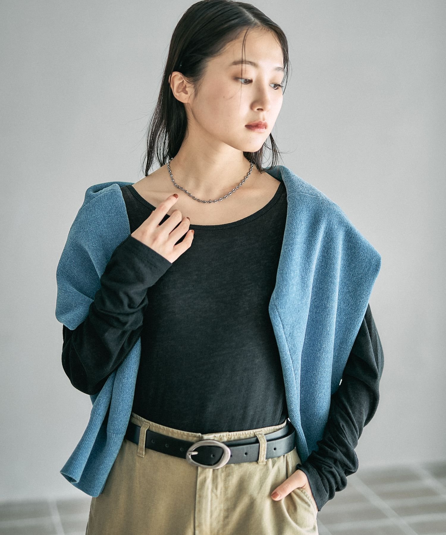 【レプシィム ローリーズファーム/LEPSIM LOWRYS FARM】のテンセル混クルー インテリア・キッズ・メンズ・レディースファッション・服の通販 founy(ファニー) ファッション Fashion レディースファッション Fashion for Women おすすめ Recommended / Our Picks インナー Innerwear キャミワンピース Cami Dress, Slip Dress ジャケット Jacket, Outerwear スウェット / スエット Sweatshirt, Sweatwear ベーシック Basic, Essential ブラック09|ID: prp329100004863583 ipo3291000000036161885