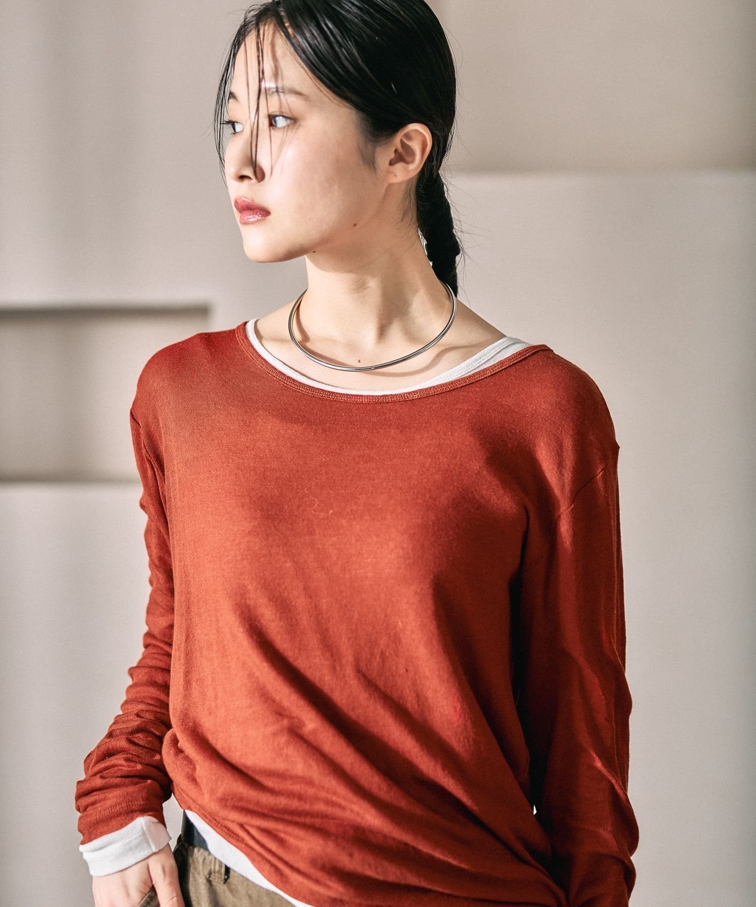 【レプシィム ローリーズファーム/LEPSIM LOWRYS FARM】のテンセル混クルー インテリア・キッズ・メンズ・レディースファッション・服の通販 founy(ファニー) ファッション Fashion レディースファッション Fashion for Women おすすめ Recommended / Our Picks インナー Innerwear キャミワンピース Cami Dress, Slip Dress ジャケット Jacket, Outerwear スウェット / スエット Sweatshirt, Sweatwear ベーシック Basic, Essential レッド35|ID: prp329100004863583 ipo3291000000036161891