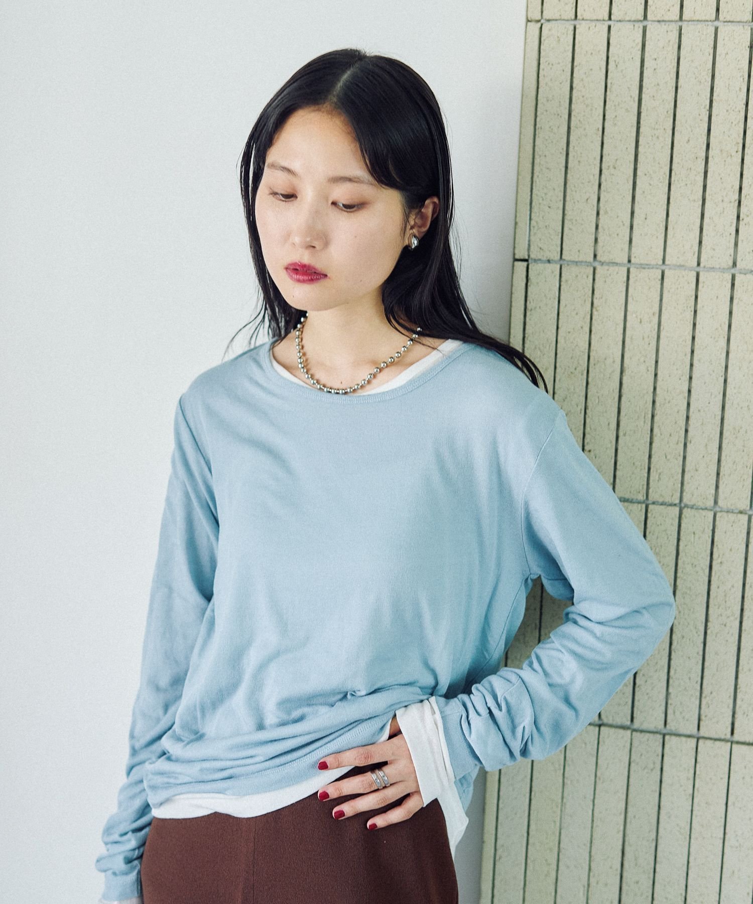 【レプシィム ローリーズファーム/LEPSIM LOWRYS FARM】のテンセル混クルー インテリア・キッズ・メンズ・レディースファッション・服の通販 founy(ファニー) ファッション Fashion レディースファッション Fashion for Women おすすめ Recommended / Our Picks インナー Innerwear キャミワンピース Cami Dress, Slip Dress ジャケット Jacket, Outerwear スウェット / スエット Sweatshirt, Sweatwear ベーシック Basic, Essential ブルー80|ID: prp329100004863583 ipo3291000000036161898