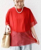 【シップス フォー ウィメン/SHIPS】の【WEB限定】スター チュール レイヤード TEE 人気、トレンドファッション・服の通販 founy(ファニー) ファッション Fashion レディースファッション Fashion for Women インナー Innerwear カットソー Cut and Sewn Top シアー Sheer, See-Through ジャケット Jacket, Outerwear チュール Tulip, Tulip Motif デニム Denim, Jeans Material ドッキング Docking, Mixed Material ドット Polka Dot, Dot Pattern なめらか Smooth, Silky Texture ベーシック Basic, Essential ボトム Bottoms, Lower Wear 無地 Plain, Solid Color おすすめ Recommended / Our Picks 2025年 2025 2025春夏・S/S Spring/Summer 2025 SS25 thumbnail レッド|ID: prp329100004863588 ipo3291000000036162524