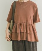 【アイテムズアーバンリサーチ/ITEMS URBAN RESEARCH】のピグメントティアードTシャツ 人気、トレンドファッション・服の通販 founy(ファニー) ファッション Fashion レディースファッション Fashion for Women トップス・カットソー Cut & Sew Tops シャツ・ブラウス・オフィスカジュアル Elegant Blouses & Button-Ups ロングTシャツ・Tシャツ Longline T-Shirts & Tees 2025年 2025 2025春夏・S/S Spring/Summer 2025 SS25 カットソー Cut and Sewn Top ティアード Tiered, Tiered Style ボトム Bottoms, Lower Wear 夏 Summer S/S・春夏 SS, Spring/Summer, Warm Season thumbnail ブラウン|ID: prp329100004863591 ipo3291000000036162640