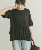 【アイテムズアーバンリサーチ/ITEMS URBAN RESEARCH】のピグメントティアードTシャツ 人気、トレンドファッション・服の通販 founy(ファニー) ファッション Fashion レディースファッション Fashion for Women トップス・カットソー Cut & Sew Tops シャツ・ブラウス・オフィスカジュアル Elegant Blouses & Button-Ups ロングTシャツ・Tシャツ Longline T-Shirts & Tees 2025年 2025 2025春夏・S/S Spring/Summer 2025 SS25 カットソー Cut and Sewn Top ティアード Tiered, Tiered Style ボトム Bottoms, Lower Wear 夏 Summer S/S・春夏 SS, Spring/Summer, Warm Season thumbnail ブラック|ID: prp329100004863591 ipo3291000000036162650