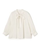 【トゥモローランド/TOMORROWLAND】のシアートロピカル ボウタイブラウス 人気、トレンドファッション・服の通販 founy(ファニー) ファッション Fashion レディースファッション Fashion for Women トップス・カットソー Cut & Sew Tops シャツ・ブラウス・オフィスカジュアル Elegant Blouses & Button-Ups インナー Innerwear ギャザー Gathered, Ruffled スリーブ Sleeve, Long Sleeve / Short Sleeve ツイスト Tweed, Tweed Fabric フェミニン Feminine, Girly 吸水 Absorbent, Quick-Dry thumbnail 11 ホワイト|ID: prp329100004863604 ipo3291000000036164260