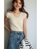 【セゾンドパピヨン/SAISON DE PAPILLON】のフレンチスリーブリブ切替サマーニットトップス 人気、トレンドファッション・服の通販 founy(ファニー) ファッション Fashion レディースファッション Fashion for Women トップス・カットソー Cut & Sew Tops ニット Knit Tops & Sweaters インナー Innerwear ウェーブ Wavy Pattern コンパクト Compact, Small Size 切替 Switching, Contrast Panel シンプル Simple, Minimal ジャケット Jacket, Outerwear スリーブ Sleeve, Long Sleeve / Short Sleeve フィット Fit, Slim Fit フレンチ French, French Style リブニット Rib Knit, Ribbed Knit おすすめ Recommended / Our Picks エレガント 上品 Elegant thumbnail ホワイト系その他|ID: prp329100004863606 ipo3291000000036164330