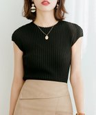 【セゾンドパピヨン/SAISON DE PAPILLON】のフレンチスリーブリブ切替サマーニットトップス 人気、トレンドファッション・服の通販 founy(ファニー) ファッション Fashion レディースファッション Fashion for Women トップス・カットソー Cut & Sew Tops ニット Knit Tops & Sweaters インナー Innerwear ウェーブ Wavy Pattern コンパクト Compact, Small Size 切替 Switching, Contrast Panel シンプル Simple, Minimal ジャケット Jacket, Outerwear スリーブ Sleeve, Long Sleeve / Short Sleeve フィット Fit, Slim Fit フレンチ French, French Style リブニット Rib Knit, Ribbed Knit おすすめ Recommended / Our Picks エレガント 上品 Elegant thumbnail ブラック|ID: prp329100004863606 ipo3291000000036164333