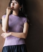 【セゾンドパピヨン/SAISON DE PAPILLON】のフレンチスリーブリブ切替サマーニットトップス 人気、トレンドファッション・服の通販 founy(ファニー) ファッション Fashion レディースファッション Fashion for Women トップス・カットソー Cut & Sew Tops ニット Knit Tops & Sweaters インナー Innerwear ウェーブ Wavy Pattern コンパクト Compact, Small Size 切替 Switching, Contrast Panel シンプル Simple, Minimal ジャケット Jacket, Outerwear スリーブ Sleeve, Long Sleeve / Short Sleeve フィット Fit, Slim Fit フレンチ French, French Style リブニット Rib Knit, Ribbed Knit おすすめ Recommended / Our Picks エレガント 上品 Elegant thumbnail バイオレット|ID: prp329100004863606 ipo3291000000036164365