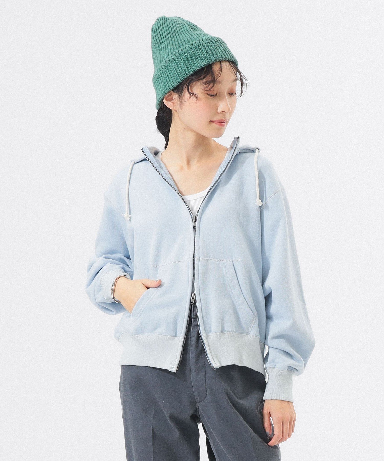 【ビームス ウイメン/BEAMS】のレトロ フィット ジップ フーディー インテリア・キッズ・メンズ・レディースファッション・服の通販 founy(ファニー) 　ファッション　Fashion　レディースファッション　Fashion for Women　ジップ　Zip, Zipper　スウェット / スエット　Sweatshirt, Sweatwear　トレンド　Trend, Trending Now　人気　Popular, Best Seller　パーカー　Hoodie, Parka　フィット　Fit, Slim Fit　ポケット　Pocket, Pocket Detail　ミックス　Mix, Mixed Style　ループ　Loop, Loop Knit　ロング　Long, Long-Length　おすすめ　Recommended / Our Picks　SAX|ID: prp329100004863608 ipo3291000000036164490