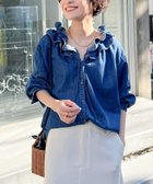 【ノーリーズ/NOLLEY'S】の【RM denim】フリルギャザーデニムブラウス 人気、トレンドファッション・服の通販 founy(ファニー) ファッション Fashion レディースファッション Fashion for Women トップス・カットソー Cut & Sew Tops シャツ・ブラウス・オフィスカジュアル Elegant Blouses & Button-Ups 春 Spring キャミソール Camisole, Spaghetti Strap Top ギャザー Gathered, Ruffled スウェット / スエット Sweatshirt, Sweatwear タンク Tank Top, Sleeveless Top デニム Denim, Jeans Material フリル Frill, Ruffle 羽織 Haori, Light Jacket A/W・秋冬 Autumn/Winter おすすめ Recommended / Our Picks 夏 Summer 2026年 2026 thumbnail インディゴブルー|ID: prp329100004863613 ipo3291000000036164924