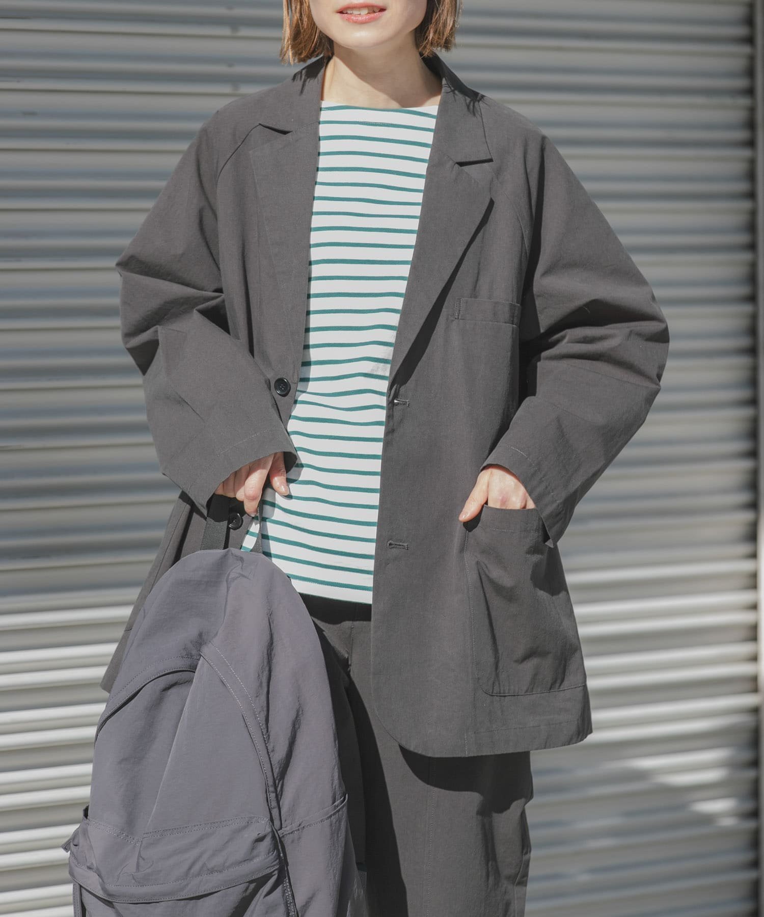 【アーバンリサーチ ドアーズ/URBAN RESEARCH DOORS】のFORK SPOON ビッグジャケット インテリア・キッズ・メンズ・レディースファッション・服の通販 founy(ファニー) 　ファッション　Fashion　レディースファッション　Fashion for Women　アウター　Coat / Outerwear Collection　レディースジャケット・軽アウター　Jackets　ジャケット　Jacket, Outerwear　バランス　Balance, Style Balance　ビッグ　Big, Oversized　ベーシック　Basic, Essential　ワイド　Wide, Wide Fit　S/S・春夏　SS, Spring/Summer, Warm Season　夏　Summer　2026年　2026　チャコールグレー|ID: prp329100004863864 ipo3291000000036182041