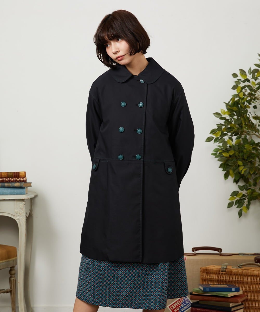 【ホコモモラ/Jocomomola】の裏地プリントロングコート インテリア・キッズ・メンズ・レディースファッション・服の通販 founy(ファニー) 　ファッション　Fashion　レディースファッション　Fashion for Women　アウター　Coat / Outerwear Collection　コート・ロングコート・ピーコート　Long Coats, Peacoats & More　春　Spring　秋　Autumn　ショルダー　Shoulder, Shoulder Strap　シンプル　Simple, Minimal　ツイル　Twist, Twisted Detail　ドロップ　Drop Shoulder, Dropped Style　フラップ　Flap, Flap Pocket　プリント　Print, Printed Pattern　ポケット　Pocket, Pocket Detail　ミドル　Middle Length, Mid Height　ロング　Long, Long-Length　冬　Winter / This Winter　おすすめ　Recommended / Our Picks　夏　Summer　エレガント 上品　Elegant　ブラック|ID: prp329100004863887 ipo3291000000036182121