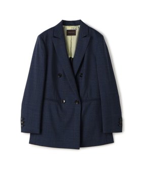 【トゥモローランド/TOMORROWLAND】のスクーロブルー ダブルブレストジャケット 人気、トレンドファッション・服の通販 founy(ファニー) ファッション Fashion レディースファッション Fashion for Women アウター Coat / Outerwear Collection レディースジャケット・軽アウター Jackets ジャケット Jacket, Outerwear ストレッチ Stretch, Stretchy Fabric ダブル Double, Double-Breasted チェック Check, Plaid, Tartan バランス Balance, Style Balance フロント Front, Front Design マニッシュ Mannish, Boyish ビジネス 仕事 通勤 Business / Work / Commuting |ID:prp329100004863925