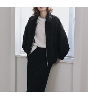 【ルシェル ブルー/LE CIEL BLEU】のジャカードボンバーブルゾン / Jacquard Bomber Blouson 人気、トレンドファッション・服の通販 founy(ファニー) ファッション Fashion レディースファッション Fashion for Women アウター Coat / Outerwear Collection ブルゾンジャケット・スポーティアウター Blouson Jackets カットジャガード Cut Jacquard バランス Balance, Style Balance フラワー Flower, Floral フリンジ Fringe, Tassel ブルゾン Blouson, Bomber Jacket |ID:prp329100004863927