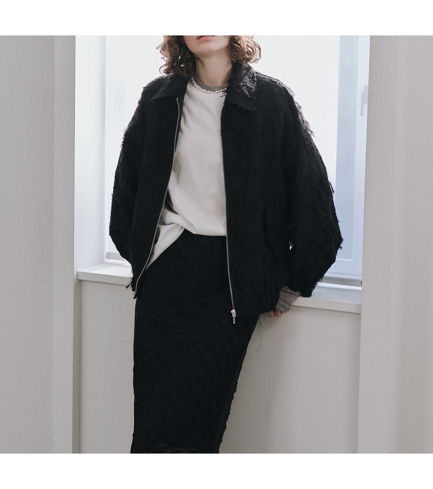 【ルシェル ブルー/LE CIEL BLEU】のジャカードボンバーブルゾン / Jacquard Bomber Blouson 人気、トレンドファッション・服の通販 founy(ファニー) 　ファッション　Fashion　レディースファッション　Fashion for Women　アウター　Coat / Outerwear Collection　ブルゾンジャケット・スポーティアウター　Blouson Jackets　カットジャガード　Cut Jacquard　バランス　Balance, Style Balance　フラワー　Flower, Floral　フリンジ　Fringe, Tassel　ブルゾン　Blouson, Bomber Jacket　 other-1|ID: prp329100004863927 ipo3291000000036182369