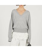 【プランク プロジェクト/PRANK PROJECT】のテープリボンキャミレイヤードニット / Tape Ribbon Camisole Layer Knit 人気、トレンドファッション・服の通販 founy(ファニー) ファッション Fashion レディースファッション Fashion for Women トップス・カットソー Cut & Sew Tops ニット Knit Tops & Sweaters キャミソール&ノースリーブ Camisoles & Sleeveless Tops インナー Innerwear キャミ Camisole, Cami Top キャミソール Camisole, Spaghetti Strap Top シルク Silk, 100% Silk シンプル Simple, Minimal スウェット / スエット Sweatshirt, Sweatwear タフタ Taffeta, Structured Fabric デニム Denim, Jeans Material ミドル Middle Length, Mid Height リボン Ribbon, Bow ルーズ Loose, Oversized 春 Spring thumbnail L.GRY|ID: prp329100004863929 ipo3291000000036182418