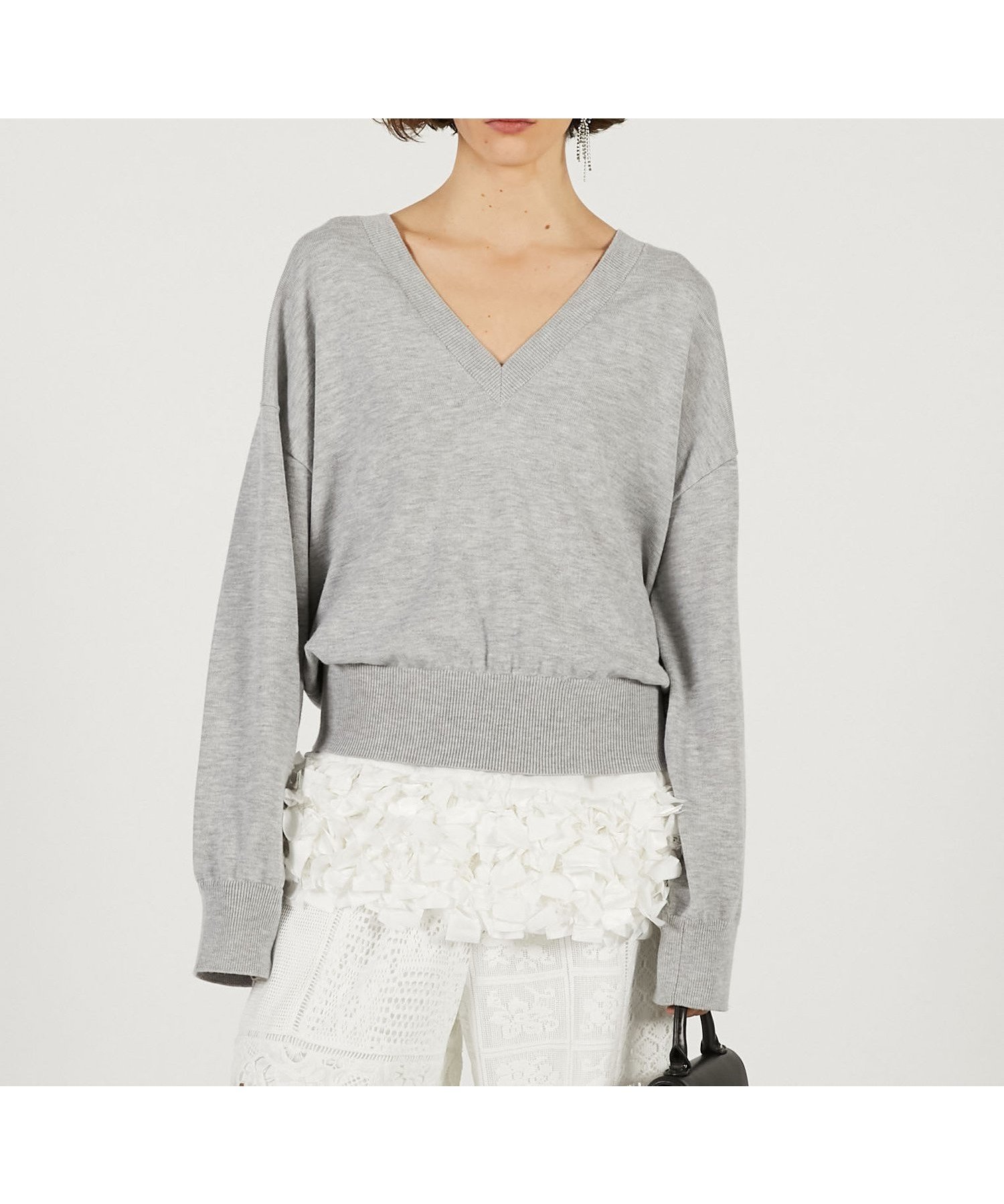 【プランク プロジェクト/PRANK PROJECT】のテープリボンキャミレイヤードニット / Tape Ribbon Camisole Layer Knit インテリア・キッズ・メンズ・レディースファッション・服の通販 founy(ファニー) ファッション Fashion レディースファッション Fashion for Women トップス・カットソー Cut & Sew Tops ニット Knit Tops & Sweaters キャミソール&ノースリーブ Camisoles & Sleeveless Tops インナー Innerwear キャミ Camisole, Cami Top キャミソール Camisole, Spaghetti Strap Top シルク Silk, 100% Silk シンプル Simple, Minimal スウェット / スエット Sweatshirt, Sweatwear タフタ Taffeta, Structured Fabric デニム Denim, Jeans Material ミドル Middle Length, Mid Height リボン Ribbon, Bow ルーズ Loose, Oversized 春 Spring L.GRY|ID: prp329100004863929 ipo3291000000036182418