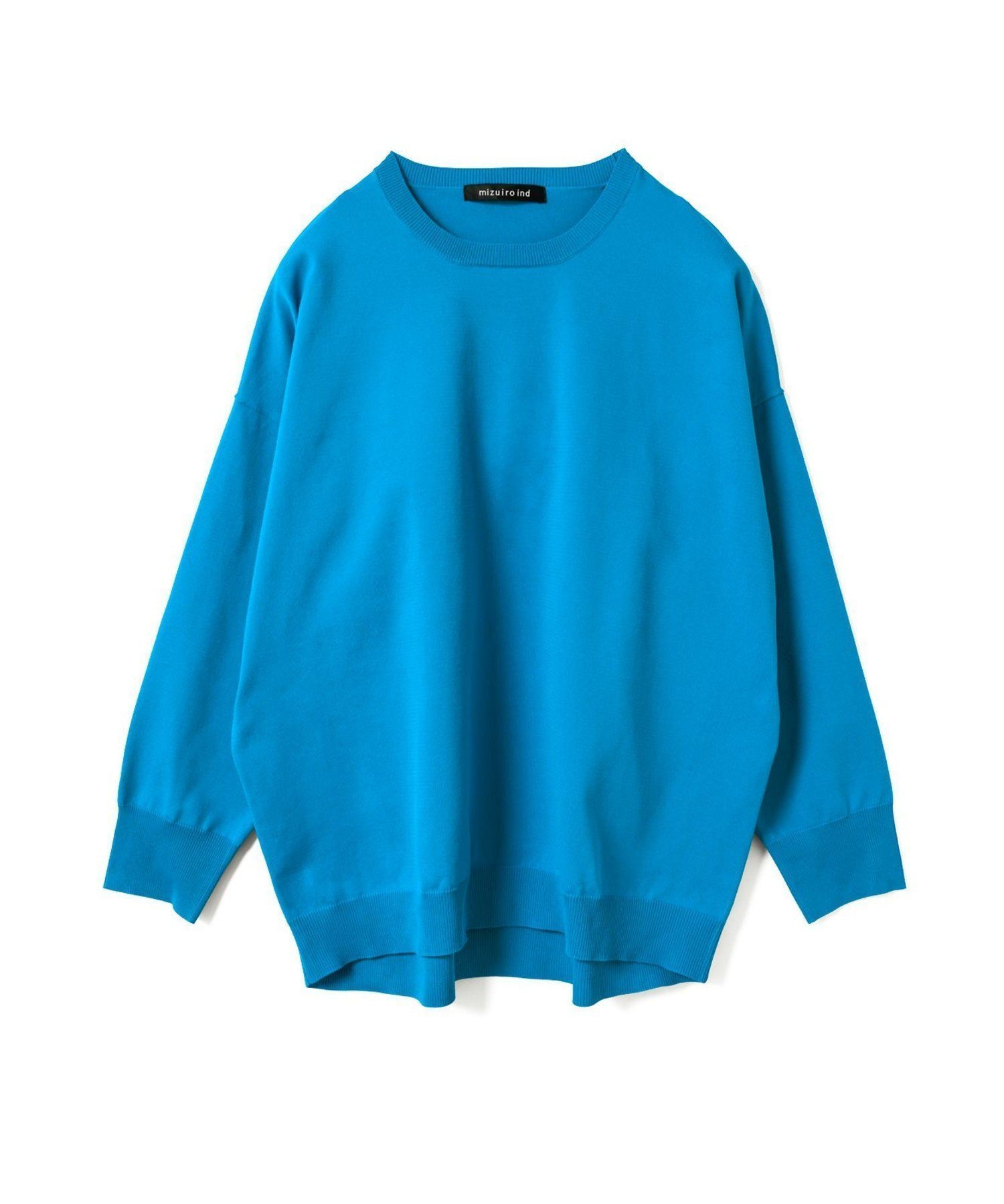【マーコート/MARcourt】のmizuiro ind クルーネックワイドプルオーバー インテリア・キッズ・メンズ・レディースファッション・服の通販 founy(ファニー) 　ファッション　Fashion　レディースファッション　Fashion for Women　トップス・カットソー　Cut & Sew Tops　カジュアルプルオーバー・ニットトップス　Pullovers & Knit Tops / Casual Pullovers　おすすめ　Recommended / Our Picks　シンプル　Simple, Minimal　ストレッチ　Stretch, Stretchy Fabric　ベーシック　Basic, Essential　ポケット　Pocket, Pocket Detail　エレガント 上品　Elegant　今季　This Season, Current Season　洗える　Machine Washable　無地　Plain, Solid Color　長袖　Long Sleeve, Full Sleeve　ブルー|ID: prp329100004863938 ipo3291000000036182677