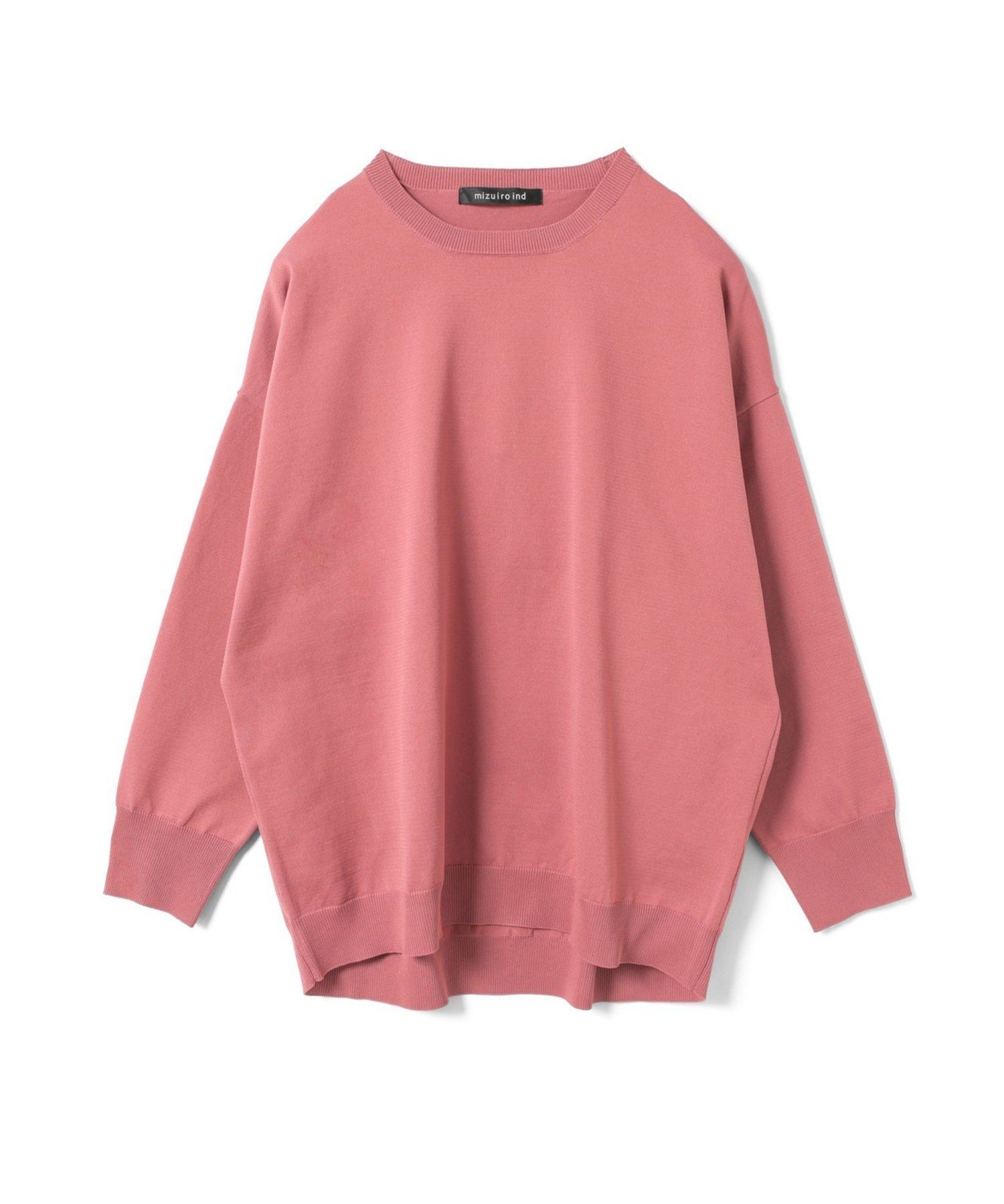 【マーコート/MARcourt】のmizuiro ind クルーネックワイドプルオーバー インテリア・キッズ・メンズ・レディースファッション・服の通販 founy(ファニー) 　ファッション　Fashion　レディースファッション　Fashion for Women　トップス・カットソー　Cut & Sew Tops　カジュアルプルオーバー・ニットトップス　Pullovers & Knit Tops / Casual Pullovers　おすすめ　Recommended / Our Picks　シンプル　Simple, Minimal　ストレッチ　Stretch, Stretchy Fabric　ベーシック　Basic, Essential　ポケット　Pocket, Pocket Detail　エレガント 上品　Elegant　今季　This Season, Current Season　洗える　Machine Washable　無地　Plain, Solid Color　長袖　Long Sleeve, Full Sleeve　ダークピンク|ID: prp329100004863938 ipo3291000000036182679
