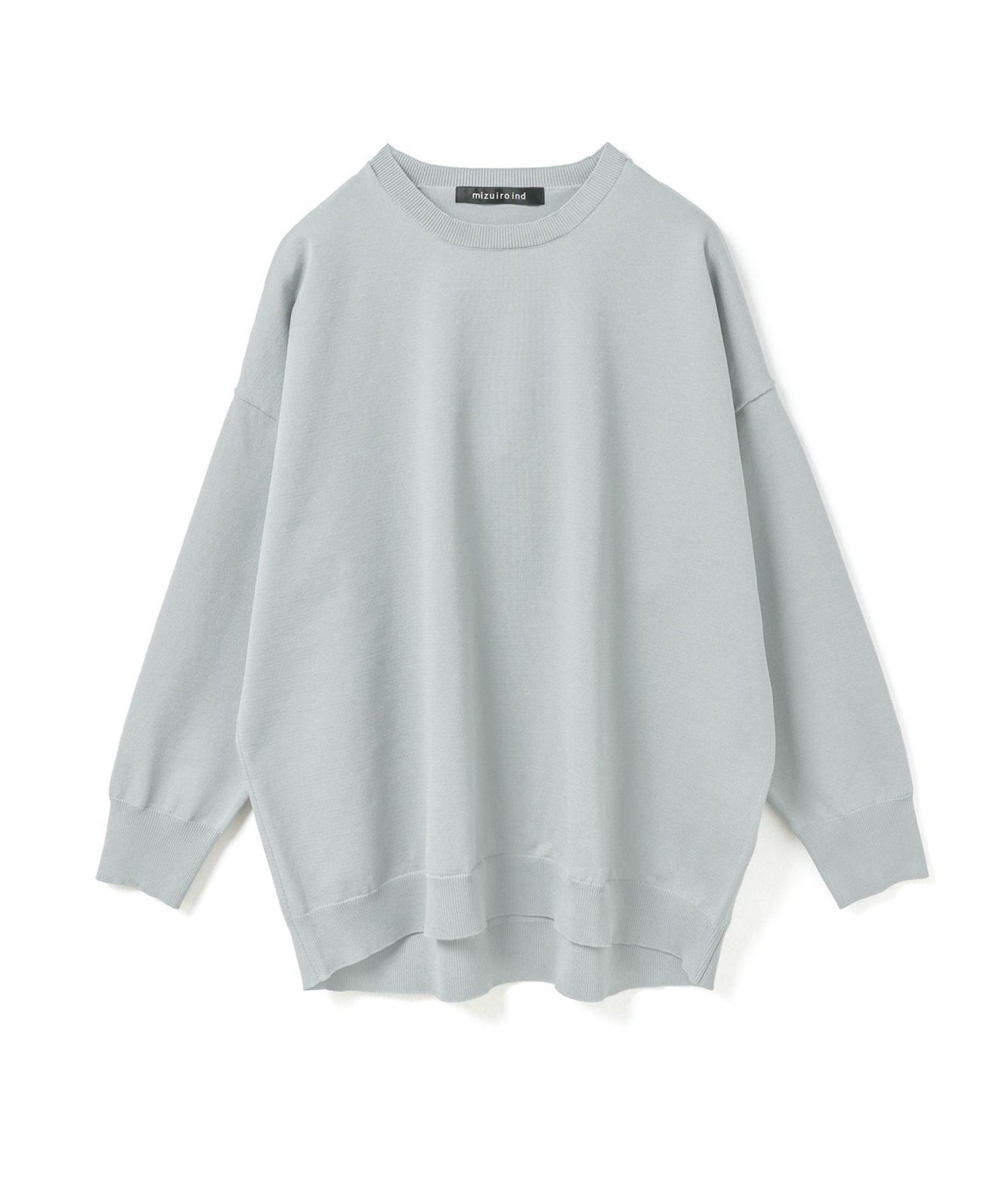 【マーコート/MARcourt】のmizuiro ind クルーネックワイドプルオーバー インテリア・キッズ・メンズ・レディースファッション・服の通販 founy(ファニー) 　ファッション　Fashion　レディースファッション　Fashion for Women　トップス・カットソー　Cut & Sew Tops　カジュアルプルオーバー・ニットトップス　Pullovers & Knit Tops / Casual Pullovers　おすすめ　Recommended / Our Picks　シンプル　Simple, Minimal　ストレッチ　Stretch, Stretchy Fabric　ベーシック　Basic, Essential　ポケット　Pocket, Pocket Detail　エレガント 上品　Elegant　今季　This Season, Current Season　洗える　Machine Washable　無地　Plain, Solid Color　長袖　Long Sleeve, Full Sleeve　ライトグレー|ID: prp329100004863938 ipo3291000000036182681