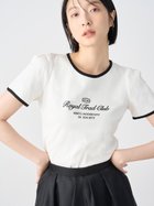 【セルフォード/CELFORD】のフロントロゴリンガーTシャツ 人気、トレンドファッション・服の通販 founy(ファニー) ファッション Fashion レディースファッション Fashion for Women トップス・カットソー Cut & Sew Tops シャツ・ブラウス・オフィスカジュアル Elegant Blouses & Button-Ups ロングTシャツ・Tシャツ Longline T-Shirts & Tees シェイプ Shape, Slim Fit スポーティ Sporty, Casual Athletic スマート Smart, Elegant スリーブ Sleeve, Long Sleeve / Short Sleeve パイピング Piping, Trim Design パターン Pattern, Design Print フェミニン Feminine, Girly エレガント 上品 Elegant thumbnail WHT[001]|ID: prp329100004863943 ipo3291000000036182923