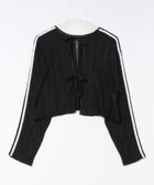 【アイモハ/aimoha】の【HOOK】for girls 袖リボンライン前後2WAY透かしカーディガン 人気、トレンドファッション・服の通販 founy(ファニー) ファッション Fashion レディースファッション Fashion for Women トップス・カットソー Cut & Sew Tops カーディガン・羽織り Layered Style Cardigans インナー Innerwear カットソー Cut and Sewn Top カーディガン Cardigan, Knitwear キャミソール Camisole, Spaghetti Strap Top タンク Tank Top, Sleeveless Top デニム Denim, Jeans Material バランス Balance, Style Balance フェミニン Feminine, Girly ミックス Mix, Mixed Style リボン Ribbon, Bow ワイド Wide, Wide Fit 透かし Cut-Out, Lacework thumbnail ブラック×ホワイト|ID: prp329100004863948 ipo3291000000036183014