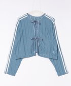 【アイモハ/aimoha】の【HOOK】for girls 袖リボンライン前後2WAY透かしカーディガン 人気、トレンドファッション・服の通販 founy(ファニー) ファッション Fashion レディースファッション Fashion for Women トップス・カットソー Cut & Sew Tops カーディガン・羽織り Layered Style Cardigans インナー Innerwear カットソー Cut and Sewn Top カーディガン Cardigan, Knitwear キャミソール Camisole, Spaghetti Strap Top タンク Tank Top, Sleeveless Top デニム Denim, Jeans Material バランス Balance, Style Balance フェミニン Feminine, Girly ミックス Mix, Mixed Style リボン Ribbon, Bow ワイド Wide, Wide Fit 透かし Cut-Out, Lacework thumbnail ブルー|ID: prp329100004863948 ipo3291000000036183017