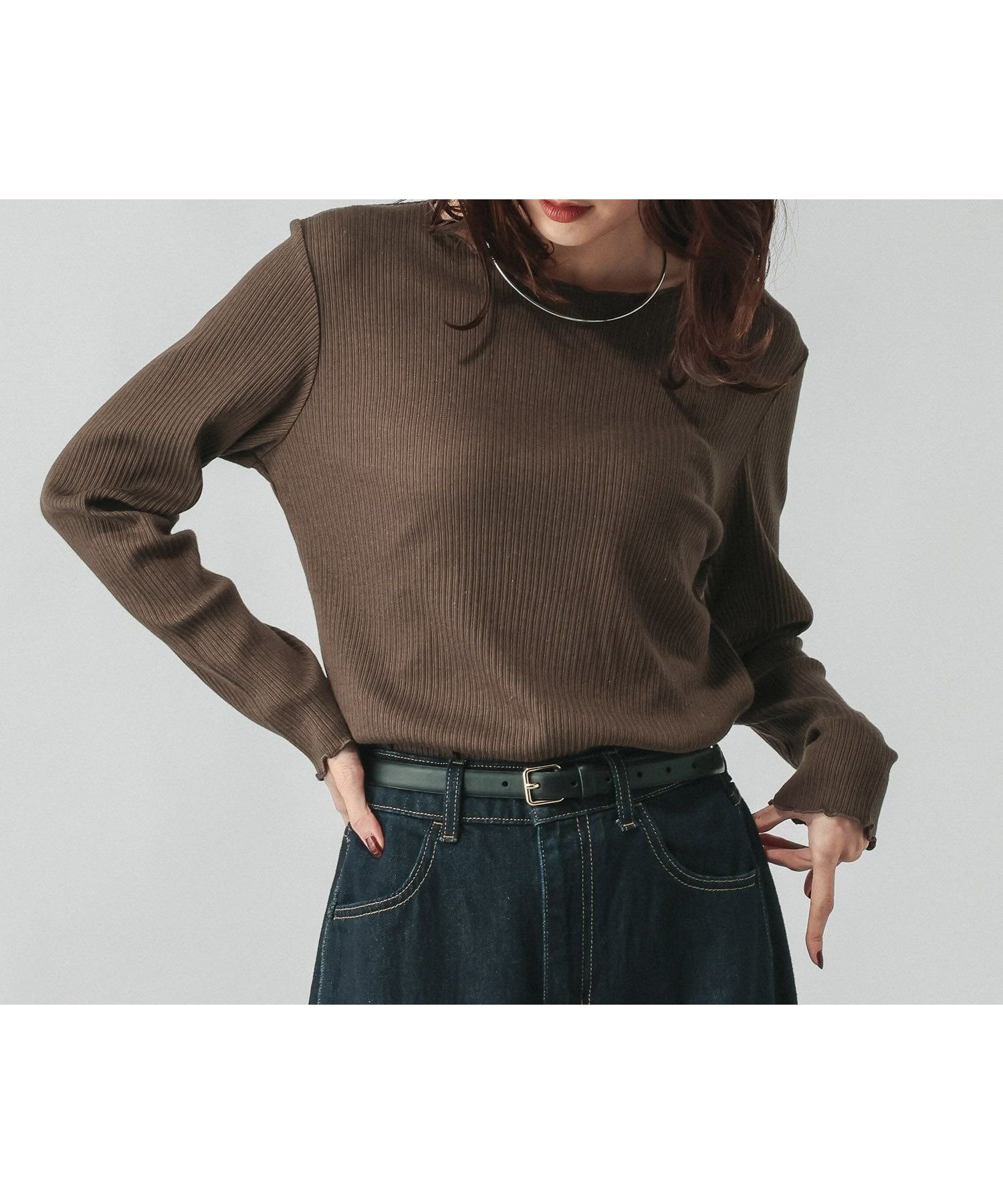 【グローバルワーク/GLOBAL WORK】のBeauteeアイレットリブ/632498 インテリア・キッズ・メンズ・レディースファッション・服の通販 founy(ファニー) ファッション Fashion レディースファッション Fashion for Women おすすめ Recommended / Our Picks インナー Innerwear サロペット Overalls, Salopette スウェット / スエット Sweatshirt, Sweatwear ビジネス 仕事 通勤 Business / Work / Commuting ブラウン58|ID: prp329100004863950 ipo3291000000036183135