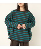 【アールエヌエーエヌ/RNA-N】のM2483 ヴィンテージコットンワイドルーズボーダープルオーバー 人気、トレンドファッション・服の通販 founy(ファニー) ファッション Fashion レディースファッション Fashion for Women トップス・カットソー Cut & Sew Tops カジュアルプルオーバー・ニットトップス Pullovers & Knit Tops / Casual Pullovers おすすめ Recommended / Our Picks バランス Balance, Style Balance ベーシック Basic, Essential ボーダー Border, Stripe ロング Long, Long-Length 今季 This Season, Current Season thumbnail ブラウン/グリーン|ID: prp329100004863951 ipo3291000000036183152