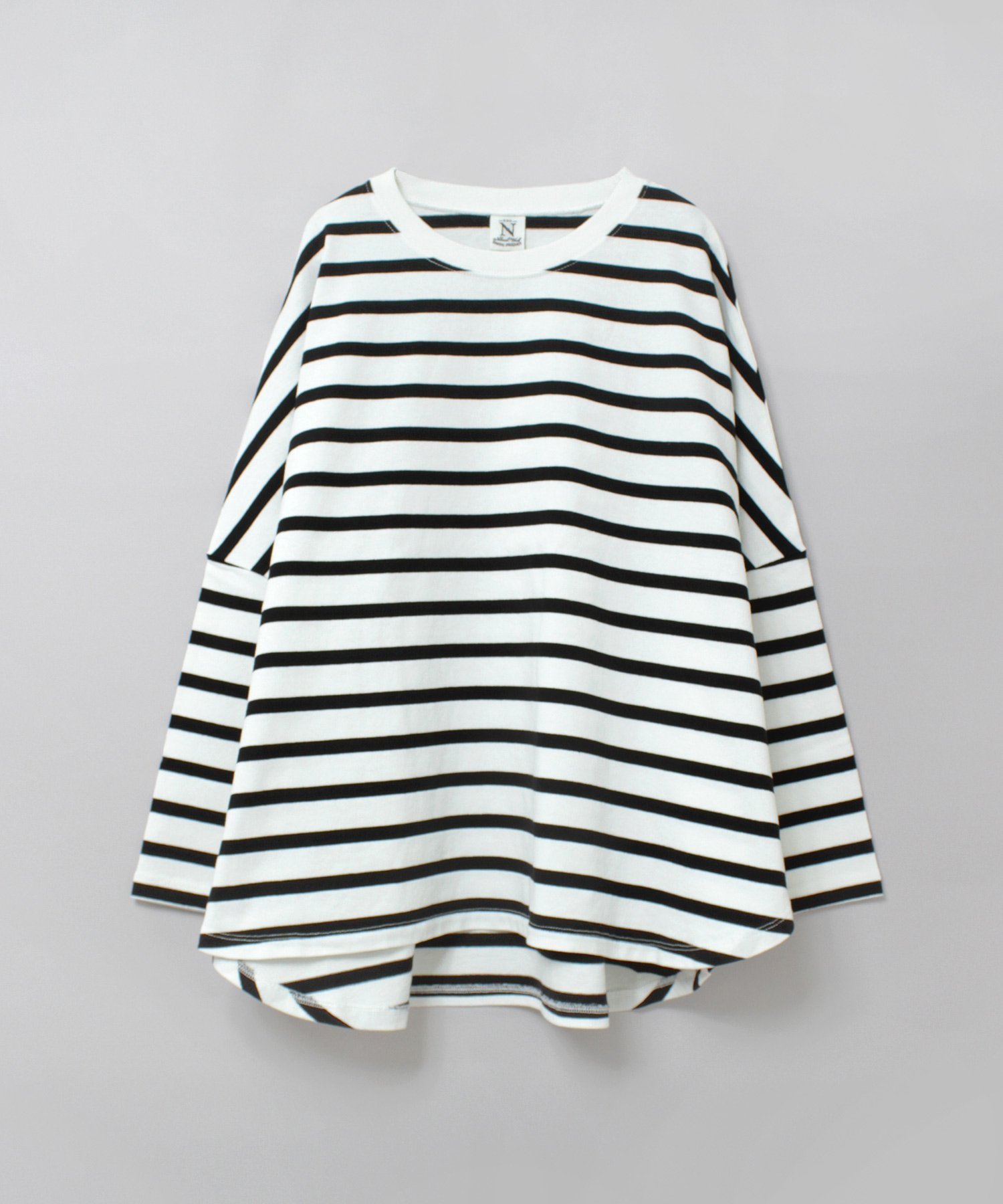 【アールエヌエーエヌ/RNA-N】のM2483 ヴィンテージコットンワイドルーズボーダープルオーバー インテリア・キッズ・メンズ・レディースファッション・服の通販 founy(ファニー) 　ファッション　Fashion　レディースファッション　Fashion for Women　トップス・カットソー　Cut & Sew Tops　カジュアルプルオーバー・ニットトップス　Pullovers & Knit Tops / Casual Pullovers　おすすめ　Recommended / Our Picks　バランス　Balance, Style Balance　ベーシック　Basic, Essential　ボーダー　Border, Stripe　ロング　Long, Long-Length　今季　This Season, Current Season　オフシロ/クロ|ID: prp329100004863951 ipo3291000000036183157