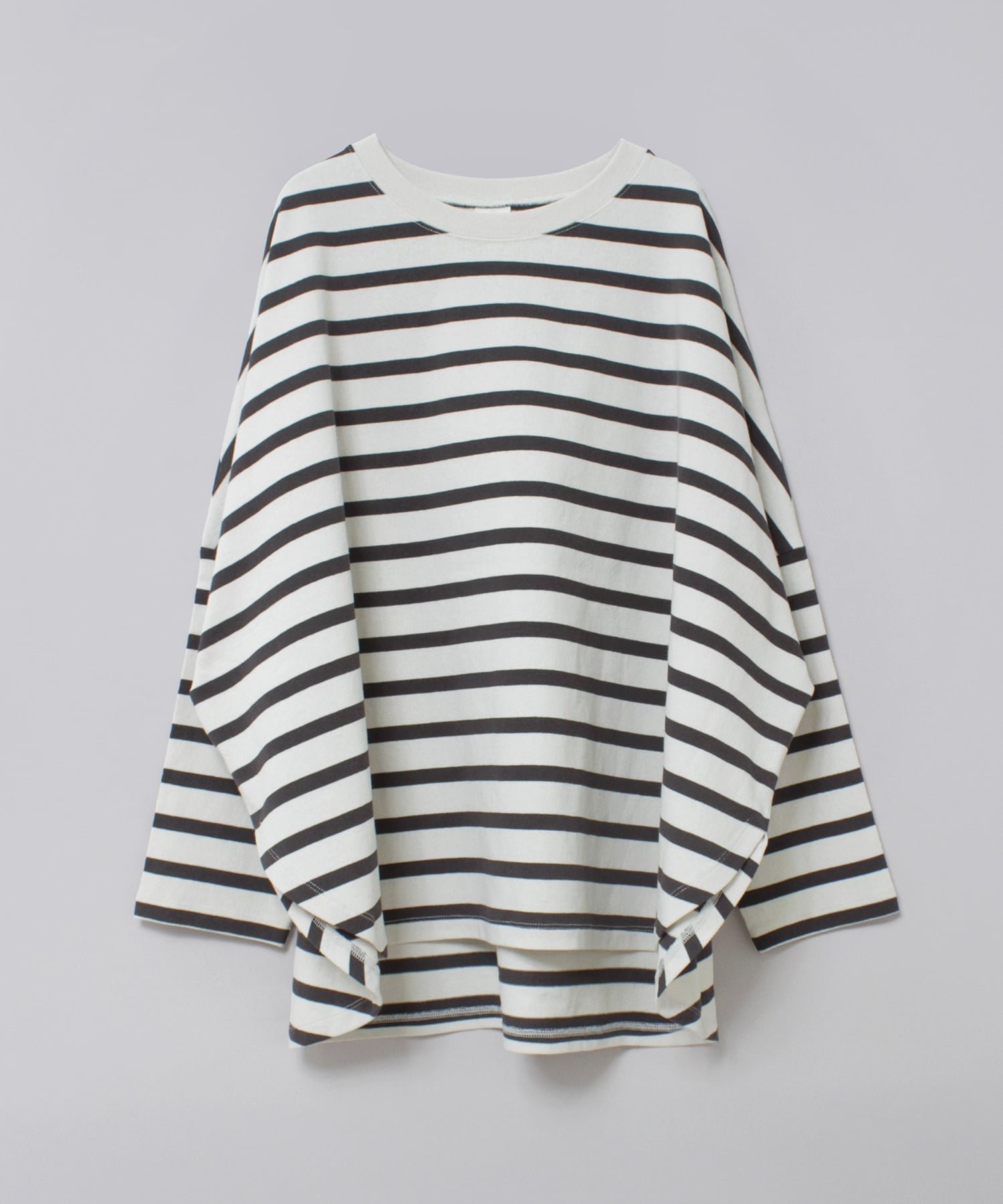 【アールエヌエーエヌ/RNA-N】のM2483 ヴィンテージコットンワイドルーズボーダープルオーバー インテリア・キッズ・メンズ・レディースファッション・服の通販 founy(ファニー) 　ファッション　Fashion　レディースファッション　Fashion for Women　トップス・カットソー　Cut & Sew Tops　カジュアルプルオーバー・ニットトップス　Pullovers & Knit Tops / Casual Pullovers　おすすめ　Recommended / Our Picks　バランス　Balance, Style Balance　ベーシック　Basic, Essential　ボーダー　Border, Stripe　ロング　Long, Long-Length　今季　This Season, Current Season　エクリュ/チャコール|ID: prp329100004863951 ipo3291000000036183159