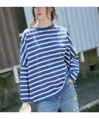 【アールエヌエーエヌ/RNA-N】のM2483 ヴィンテージコットンワイドルーズボーダープルオーバー 人気、トレンドファッション・服の通販 founy(ファニー) ファッション Fashion レディースファッション Fashion for Women トップス・カットソー Cut & Sew Tops カジュアルプルオーバー・ニットトップス Pullovers & Knit Tops / Casual Pullovers おすすめ Recommended / Our Picks バランス Balance, Style Balance ベーシック Basic, Essential ボーダー Border, Stripe ロング Long, Long-Length 今季 This Season, Current Season thumbnail ブルー/エクリュ|ID: prp329100004863951 ipo3291000000036183161