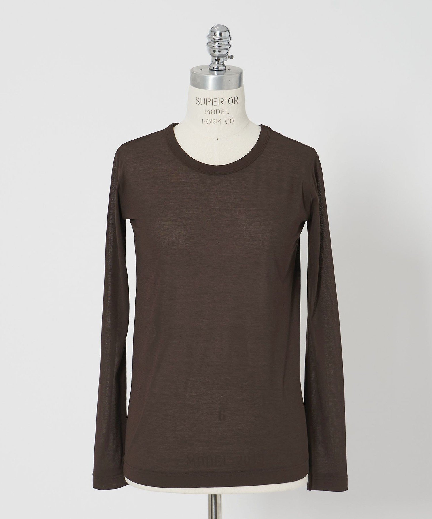 【ユナイテッドアローズ/UNITED ARROWS】のconte コットン シアー クルーネックカットソー インテリア・キッズ・メンズ・レディースファッション・服の通販 founy(ファニー) ファッション Fashion レディースファッション Fashion for Women トップス・カットソー Cut & Sew Tops カットソー・ベーシックTシャツ Cut-and-Sewn Tops / Stretch Tees & Basics シアー Sheer, See-Through シンプル Simple, Minimal ジャケット Jacket, Outerwear ロング Long, Long-Length DK.BROWN|ID: prp329100004863952 ipo3291000000036183208