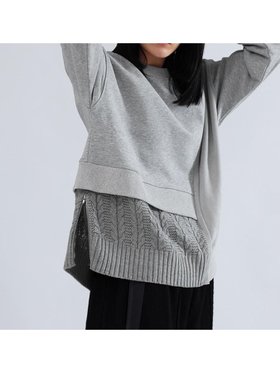 【ラシュッド/LASUD】のニットドッキングスウェットプルオーバー 人気、トレンドファッション・服の通販 founy(ファニー) ファッション Fashion レディースファッション Fashion for Women トップス・カットソー Cut & Sew Tops ニット Knit Tops & Sweaters レディースパーカー・カジュアルフーディー Casual Hoodies & Sweatshirts カジュアルプルオーバー・ニットトップス Pullovers & Knit Tops / Casual Pullovers スウェット・クルーネックトップス Sweatshirts & Crewnecks / Relaxed Fit Sweat Tops シンプル Simple, Minimal ドッキング Docking, Mixed Material |ID:prp329100004863966