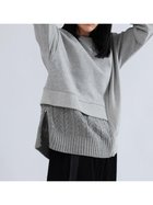 【ラシュッド/LASUD】のニットドッキングスウェットプルオーバー 人気、トレンドファッション・服の通販 founy(ファニー) ファッション Fashion レディースファッション Fashion for Women トップス・カットソー Cut & Sew Tops ニット Knit Tops & Sweaters レディースパーカー・カジュアルフーディー Casual Hoodies & Sweatshirts カジュアルプルオーバー・ニットトップス Pullovers & Knit Tops / Casual Pullovers スウェット・クルーネックトップス Sweatshirts & Crewnecks / Relaxed Fit Sweat Tops シンプル Simple, Minimal ドッキング Docking, Mixed Material thumbnail ライトグレー|ID: prp329100004863966 ipo3291000000036183427