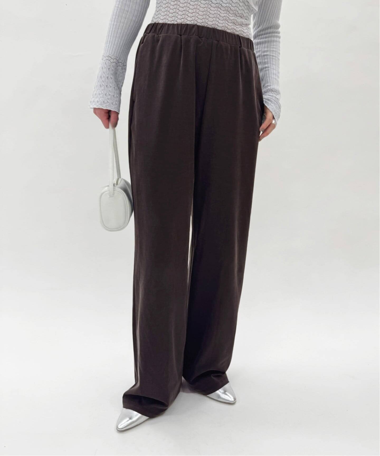 【エディット フォー ルル/edit.for LuLu】のフィブリルバックサテン パンツ インテリア・キッズ・メンズ・レディースファッション・服の通販 founy(ファニー) ファッション Fashion レディースファッション Fashion for Women パンツ Pants & Trousers バッグ Bags おすすめ Recommended / Our Picks キュプラ Cupro, Eco Fabric スマート Smart, Elegant フレア Flare, Flared エレガント 上品 Elegant 再入荷 Restock / Back in Stock ブラウン|ID: prp329100004863972 ipo3291000000036183599