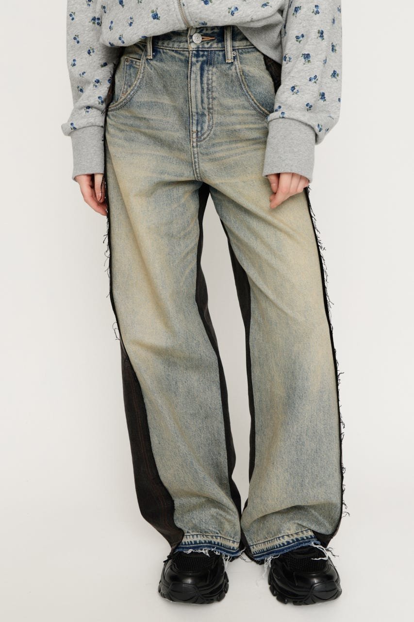 【スライ/SLY】のL/W TWIST SIZING DENIM インテリア・キッズ・メンズ・レディースファッション・服の通販 founy(ファニー) ファッション Fashion レディースファッション Fashion for Women 厚底 Platform Shoes クラッシュ Distressed, Crashed Style スニーカー Sneakers, Trainers ダメージ Distressed, Destroyed デニム Denim, Jeans Material トレンド Trend, Trending Now ドッキング Docking, Mixed Material パッチ Patch, Appliqué フロント Front, Front Design リメイク Remake, Reconstructed エレガント 上品 Elegant M/BLK7|ID: prp329100004863975 ipo3291000000036183682