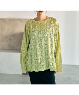 【レプシィム ローリーズファーム/LEPSIM LOWRYS FARM】の総レース長袖プルオーバー 人気、トレンドファッション・服の通販 founy(ファニー) ファッション Fashion レディースファッション Fashion for Women トップス・カットソー Cut & Sew Tops カジュアルプルオーバー・ニットトップス Pullovers & Knit Tops / Casual Pullovers おすすめ Recommended / Our Picks デニム Denim, Jeans Material レース Lace, Lace Fabric 長袖 Long Sleeve, Full Sleeve |ID:prp329100004863976