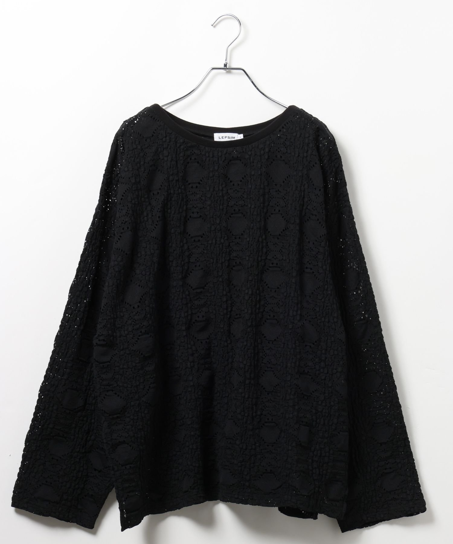 【レプシィム ローリーズファーム/LEPSIM LOWRYS FARM】の総レース長袖プルオーバー インテリア・キッズ・メンズ・レディースファッション・服の通販 founy(ファニー) ファッション Fashion レディースファッション Fashion for Women トップス・カットソー Cut & Sew Tops カジュアルプルオーバー・ニットトップス Pullovers & Knit Tops / Casual Pullovers おすすめ Recommended / Our Picks デニム Denim, Jeans Material レース Lace, Lace Fabric 長袖 Long Sleeve, Full Sleeve ブラック09|ID: prp329100004863976 ipo3291000000036183712