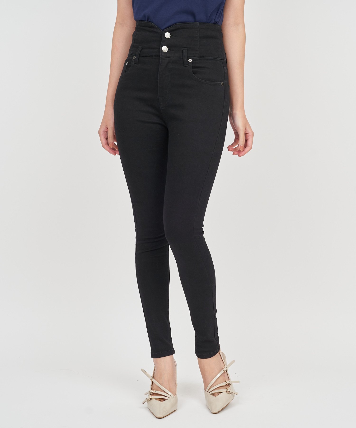 【ロイヤルパーティー/ROYAL PARTY】のハイウエストスキニーパンツ インテリア・キッズ・メンズ・レディースファッション・服の通販 founy(ファニー) ファッション Fashion レディースファッション Fashion for Women パンツ Pants & Trousers ベーシック Basic, Essential ブラック|ID: prp329100004863978 ipo3291000000036183740